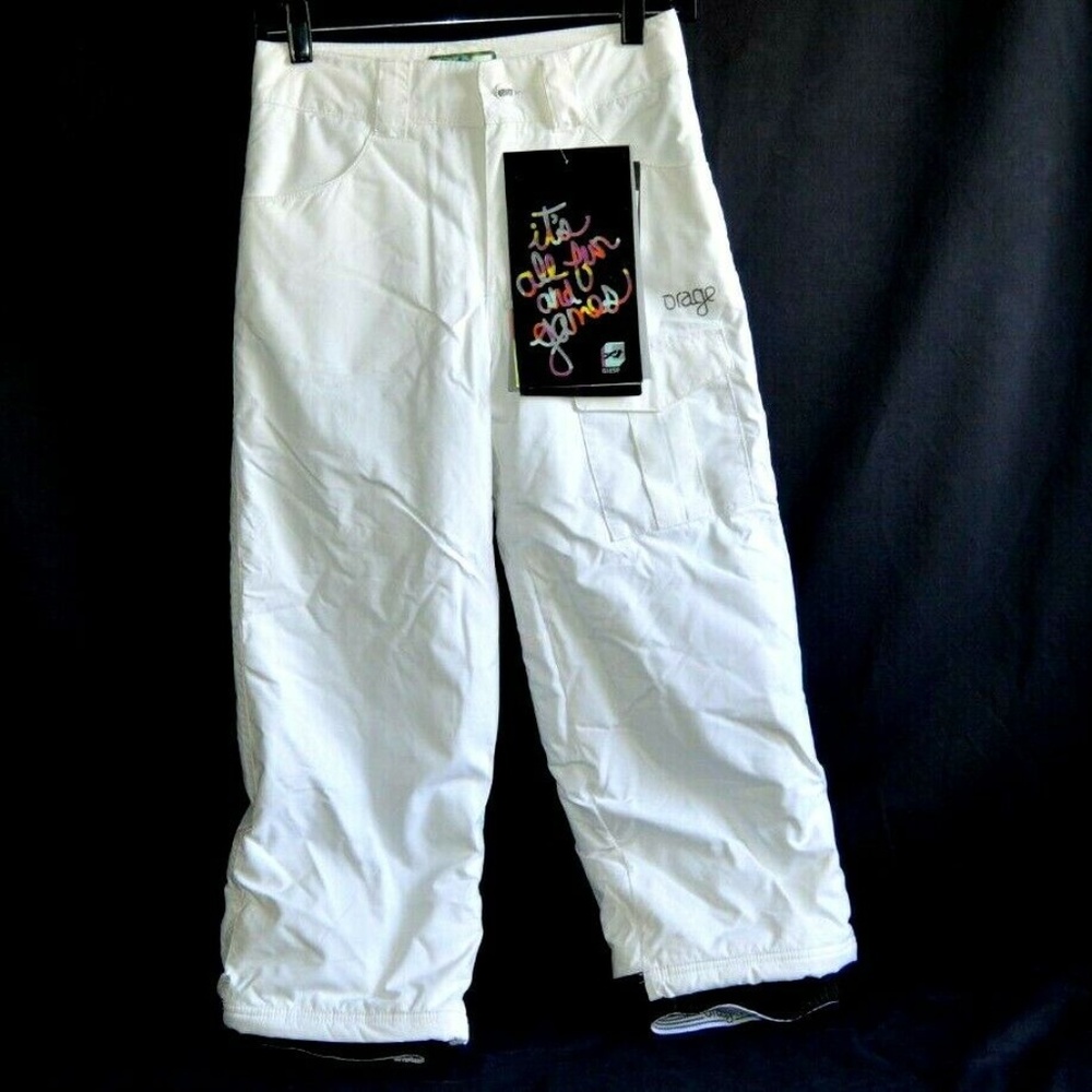 Orage Girls White Snowpants